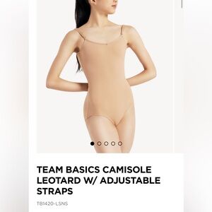 Capezio team basics camisole leotard with adjustable straps small LIGHT SUNTAN